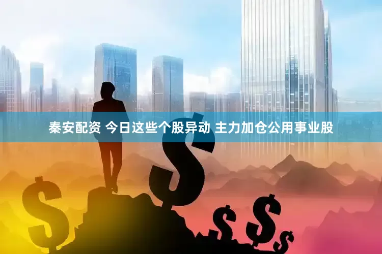 秦安配资 今日这些个股异动 主力加仓公用事业股