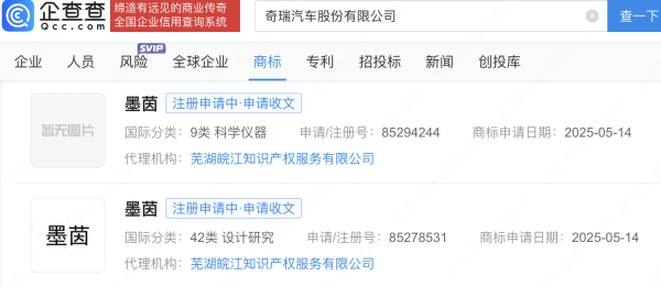 红涨股票配资  奇瑞汽车注册人形机器人“墨茵”商标